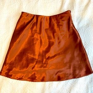 Silk mini skirt